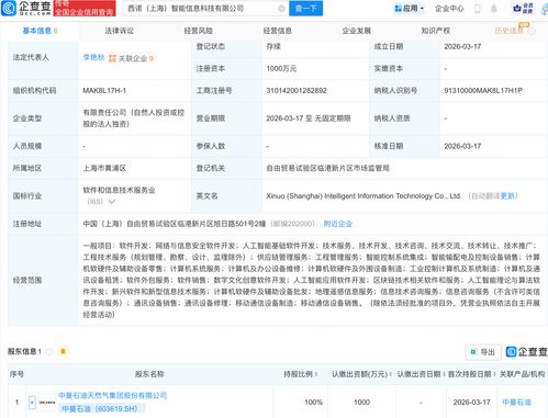 中曼石油跨界布局AI 成立智能信息科技公司，聚焦上海信息安全軟件開發(fā)